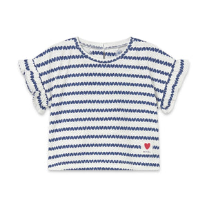 Mayoral Baby Girl Printed Frilled T-shirt ~ Porcelain