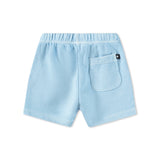 Molo Baby Dazzle Zip Sweatshirt, Enzo Tee & Simms Shorts Set ~ Stream/Daylight White