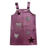 MIA New York Icon Overalls Dress & Puff Sleeve Top Set ~ Light Pink/White