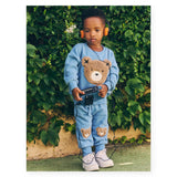 Huxbaby Furry Hux Sweatshirt & Hux Track Pants Set ~ Bright Blue