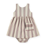 Babyclic Printed Dress w/ Bloomer ~ Pink Stripe