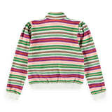 Molo Malika Velour Zip Sweatshirt 7-12 ~ Exotic Stripe