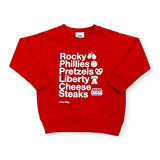 Rocky Phillies Icons Crewneck Sweatshirt ~ Red