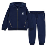 Mayoral Boys Hoodie & Sweatpants w/ Zippers Set ~ Navy