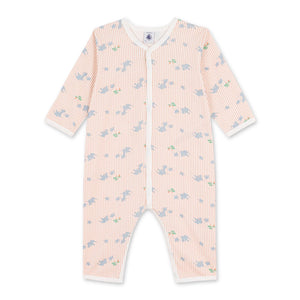 Petit Bateau l/s Striped Elephant Print Romper ~ Multi
