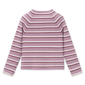 Mayoral Girls Ribbed Mock Neck l/s Top 7-12 ~ Violet Mix