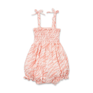Play Up Baby Zebra Print Woven Bubble ~ Peach