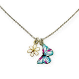 Sadie's Moon Charm Necklace ~ Butterfly and Flower