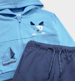 Mayoral Baby Boy Hoodie, Tee & Joggers Set ~ Sky Blue