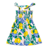 Shade Critters Santorini Citrus Tie Shoulder Coverup Dress ~ Multi