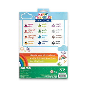 Ooly Happy Triangles Jumbo Crayons ~ Set of 12