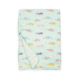 Loulou Lollipop Muslin Quilt Blanket ~ Painterly Seahorse