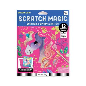Mudpuppy Unicorn Glam Scratch Magic Scratch & Sparkle Art Kit