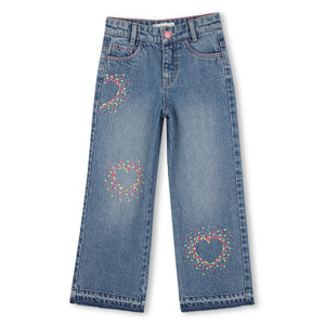 Billieblush Straight Leg Jeans w/ Hearts