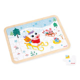Janod Mountain Spot-The-Difference Wooden Puzzle