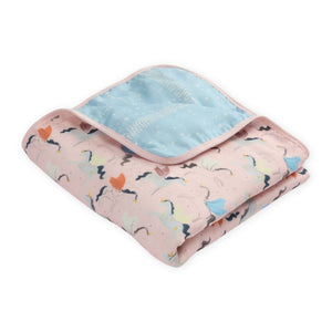 Loulou Lollipop Muslin Quilt Blanket ~ Unicorn Ballet