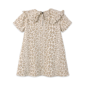 Rylee + Cru Baby Denim Mini Dress w/ Collar ~ Leopard/Natural