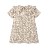 Rylee + Cru Baby Denim Mini Dress w/ Collar ~ Leopard/Natural