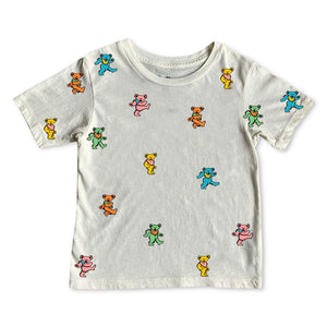 Rowdy Sprout Grateful Dead Bears Printed s/s T-shirt ~ Vintage White