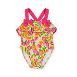 Mayoral Baby Girl Printed Swimsuit ~ Magenta Floral