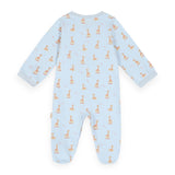 Sophie La Girafe Front Snap Printed Footie ~ Halogen Blue