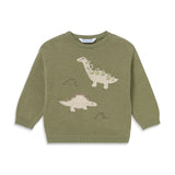 Mayoral Baby Boy Knit Dinos Sweater ~ Bayleaf