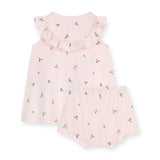 Petit Bateau Sleeveless Fruit Print Dress w/ Bloomer ~ Light Pink