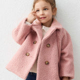 Mayoral Girls Boucle Coat w/ Purse ~ Pastel