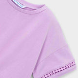 Mayoral Girls Tie Front s/s Top ~ Lilac