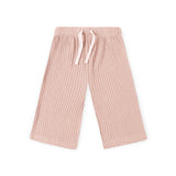 Quincy Mae Cozy Waffle Ruffle Top & Pants Set ~ Rose