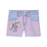 Billieblush Fun Denim Shorts ~ Double Stone/Pink