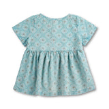 Bobo Choses Baby Daisy Mosaic Woven Dress ~ Light Blue