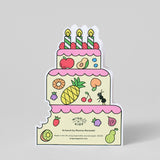 Wrap Birthday Cake Bear Shaped Card