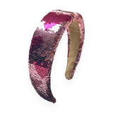 Bari Lynn Reversible Flip Sequin Heart Headband