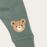 Huxbaby Furry Huxbear Striped T-Shirt & Slouch Pants Set ~ Light Spruce/Almond