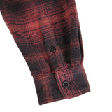 Molo Boys Rizz Plaid Button Down Shirt w/ Hood ~ Dark Red Check