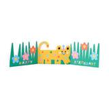 Wrap Cat In Garden Fold Out Birthday Card