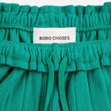 Bobo Choses Sunflower T-Shirt & Knit Ribbed Shorts Set ~ Fuchsia/Green