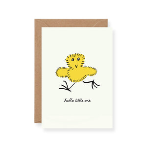 Wrap Welcome Little One Chick Embossed Baby Card