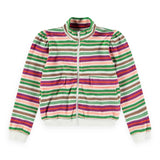 Molo Malika Velour Zip Sweatshirt 7-12 ~ Exotic Stripe