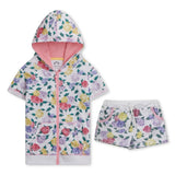 Appaman Girls Marissa s/s Zip Hoodie & Majorca Shorts Set 7-12 ~ Floral Garden