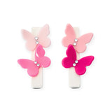 Lilies & Roses Pink Shades Butterfly Clips