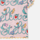 Stella McCartney Girls Stella Lettering s/s Blouse & Shorts Set ~ Pink Multi