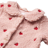 Molo Baby Udella Sherpa Bunting ~ Red Hearts Soft