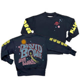 Rowdy Sprout Bowie Space Oddity Crewneck Sweatshirt ~ Washed Black