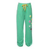 Hannah Banana Good Vibes Sweatshirt & Sequin Applique Joggers 7-12 Set ~ Green