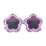 Bari Lynn Flower Shaped Sunglasses w/ Crystals