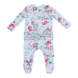 Angel Dear 2 Way Zipper Ruffle Footie ~ Charlotte Floral