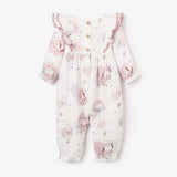 Elegant Baby Printed Flutter Sleeve Muslin Romper ~ Fairytale Wonderland