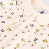 Petit Bateau Floral Romper w/ Collar ~ Cream Multi